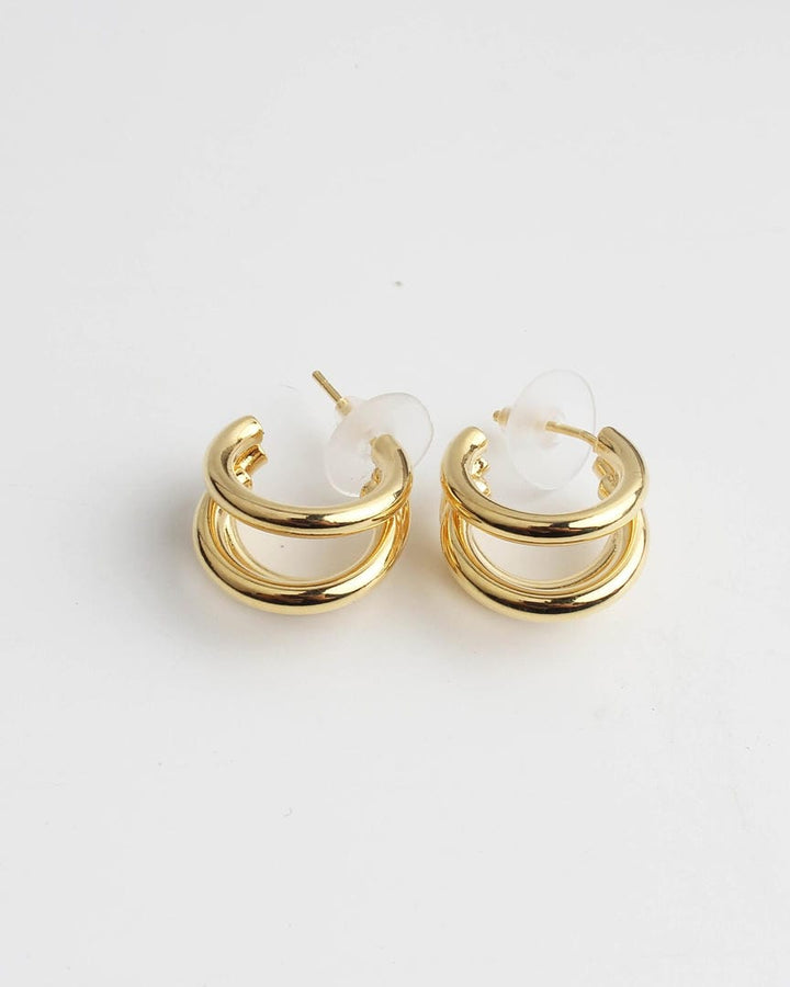 Modern Double Hoop Earrings