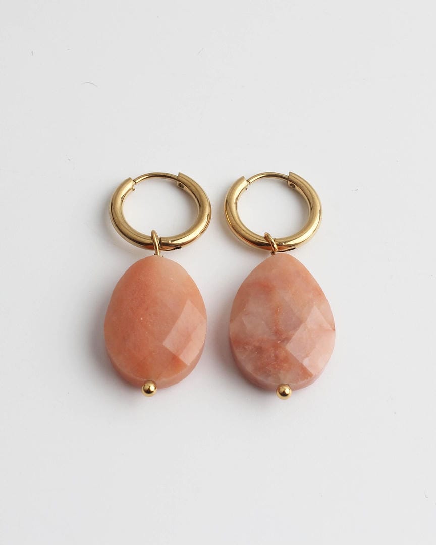 Lieze Elegant Timeless Stone Drop Earrings