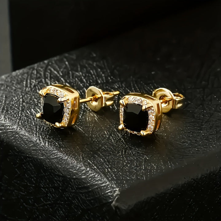 Iced Chics Square Stud Zirconia Earrings