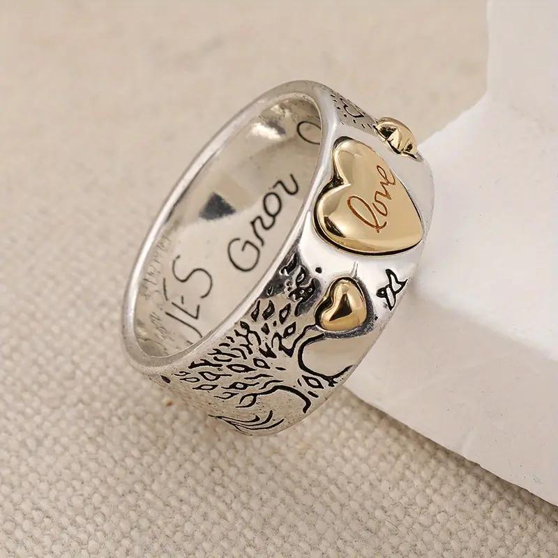 Vintage Bohemian Ring with Heart