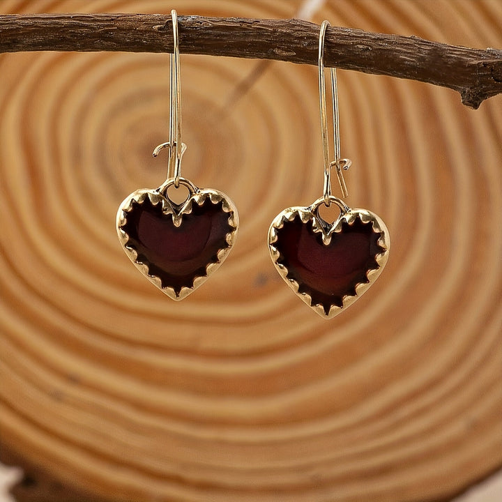 Bohemian Style Drip Heart Earrings