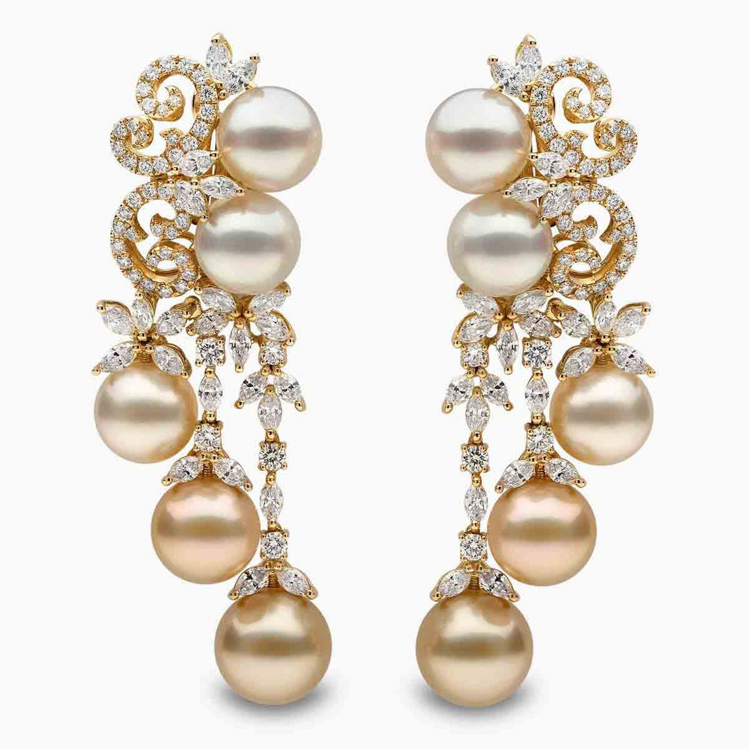 Champagne Gala Pearl Earrings