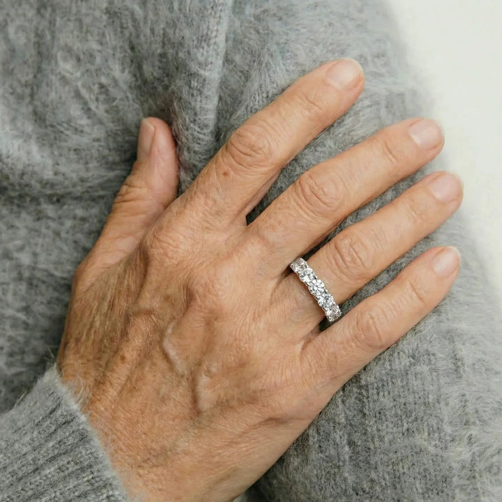 Coralia Moissanite Eternity Band Ring