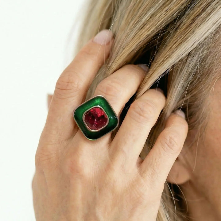 Crimson Noel Elegance Ring