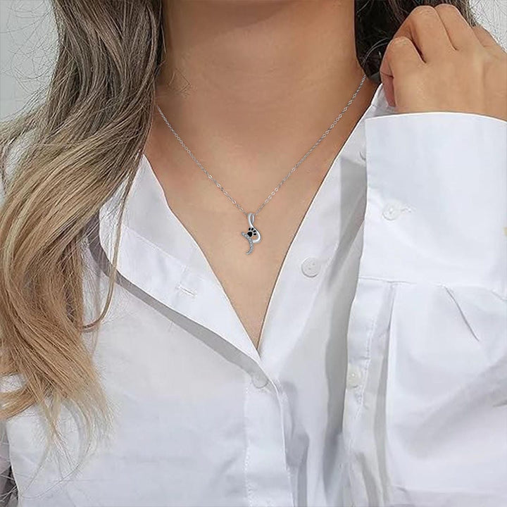 Paw Print Pendant Necklace