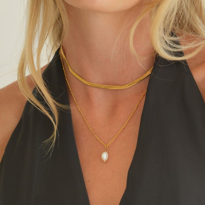 Lustre Line Pearl Choker Set