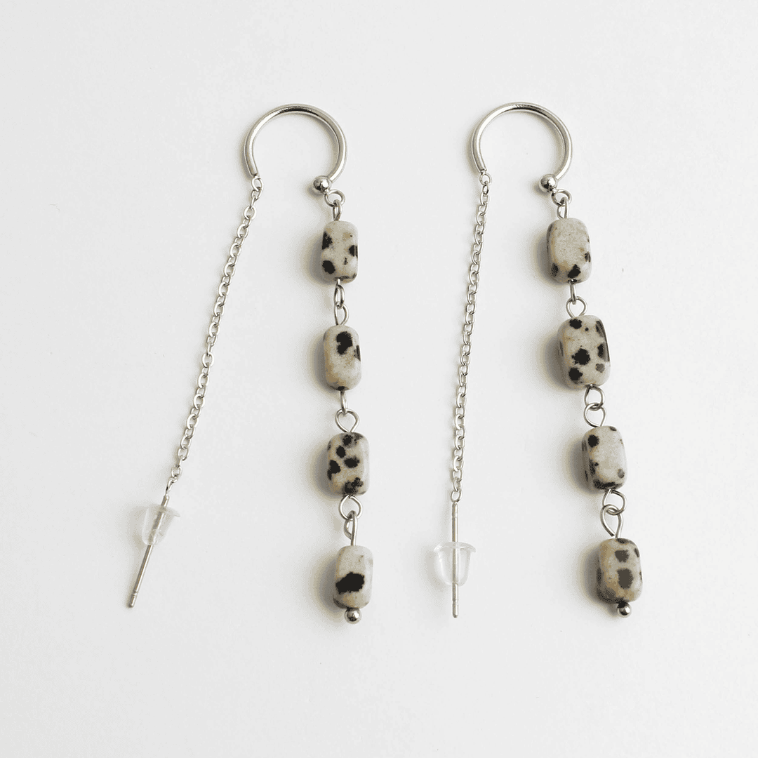 Speckled Stone Drop Earrings