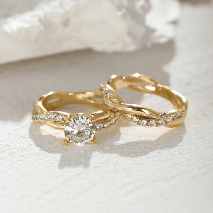 Twisted Crystal Fantasy Ring Set