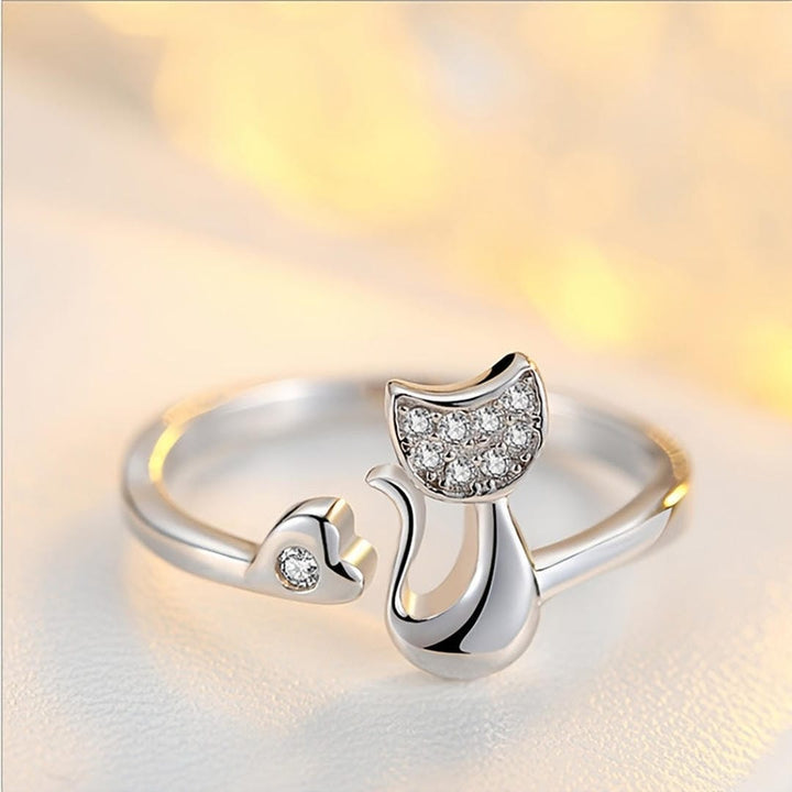 Zirconia Cat Open Ring