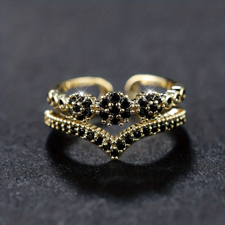 Luxurious Double Layer Ring