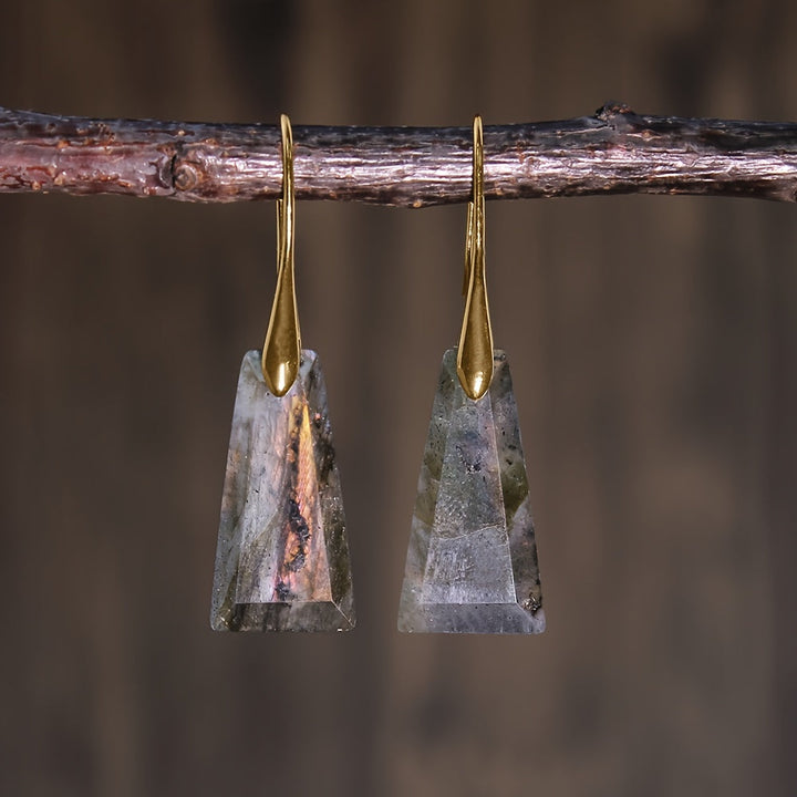 Boho Geometric Stone Drop Earrings
