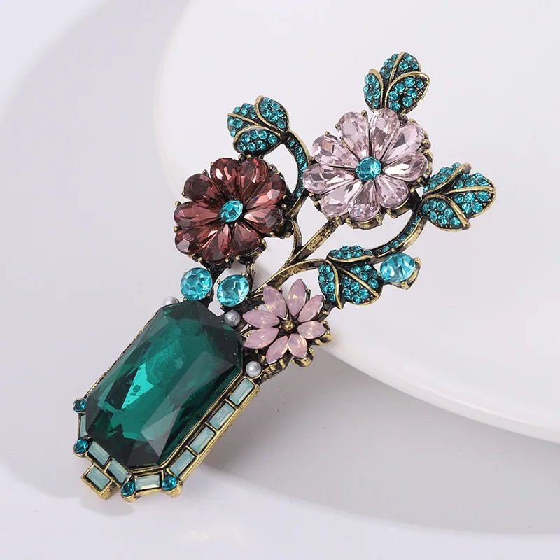 Emerald Garden Brooch