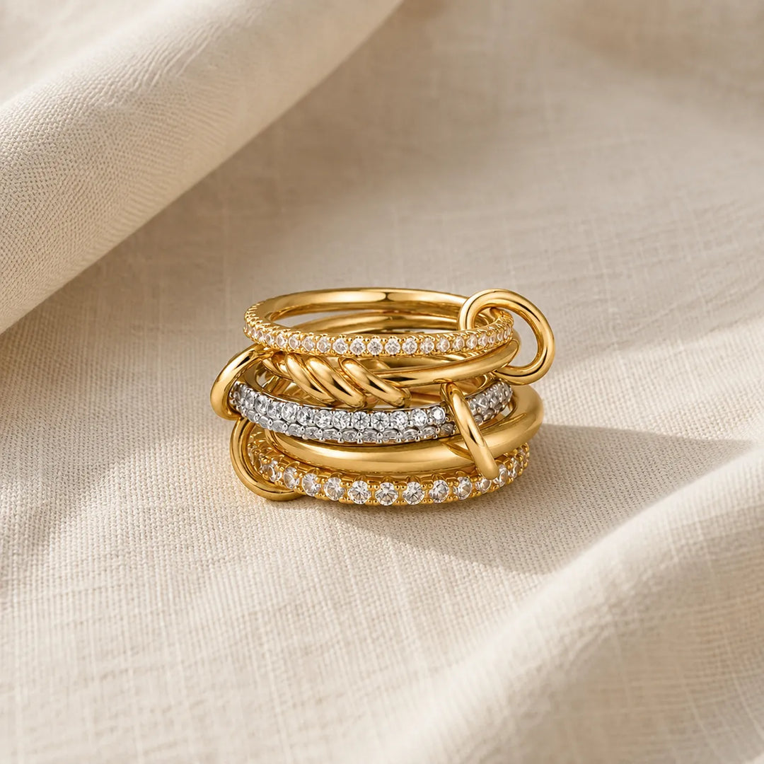 Blaise Stacked Crystals Ring