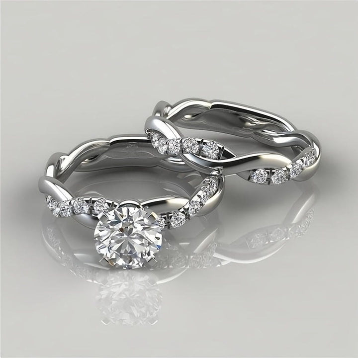 Twisted Crystal Fantasy Ring Set