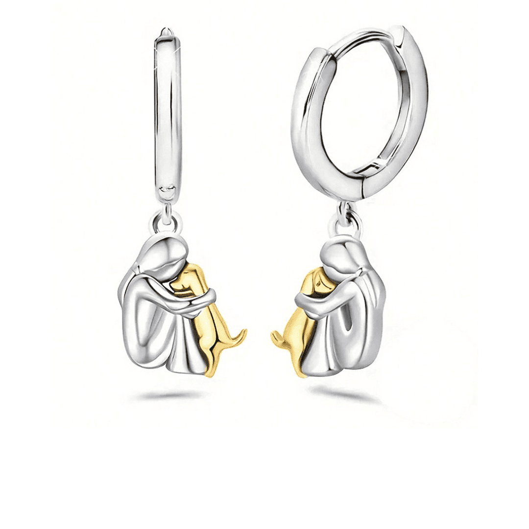 Hug Pendant Necklace + Free Earrings