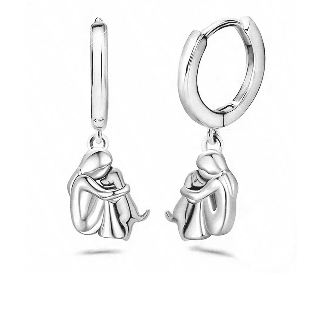 Hug Pendant Necklace + Free Earrings