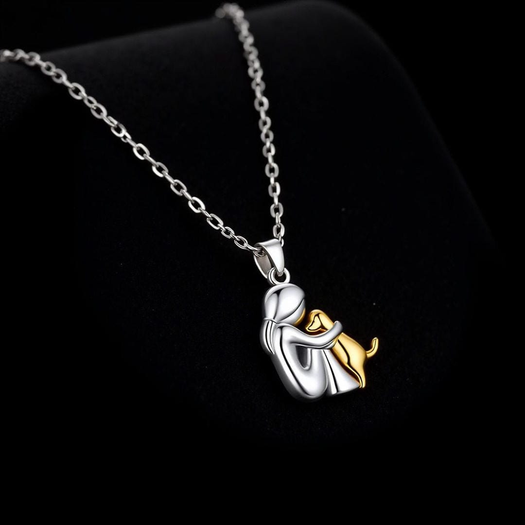 Hug Pendant Necklace + Free Earrings