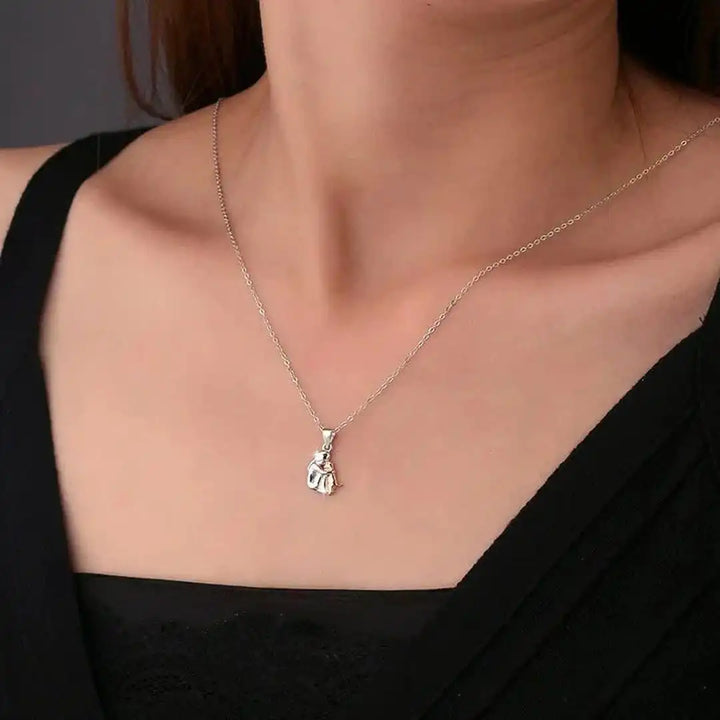 Hug Pendant Necklace + Free Earrings