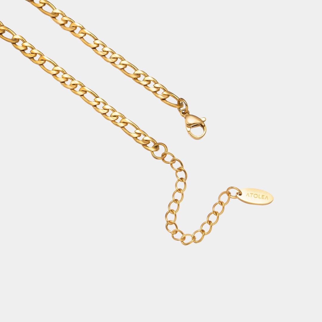 Elegant Figaro Gold Chain Choker