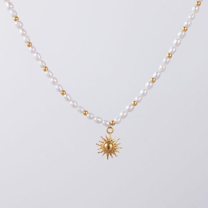 Sunlit Pearl Gold Necklace