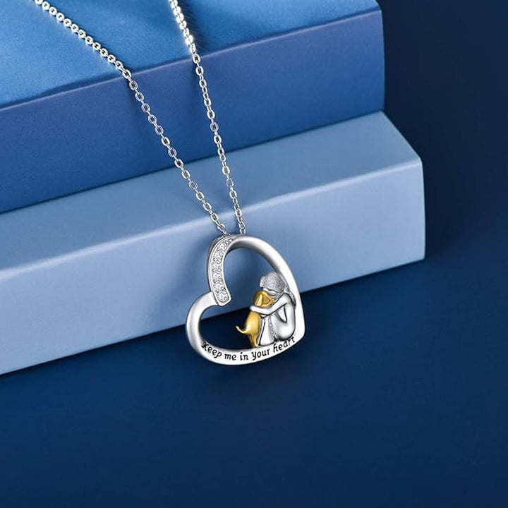 Keep Me in Your Heart Memorial Silver Necklace