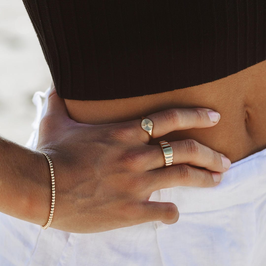 Sun Circle Ring in Gold or Silver