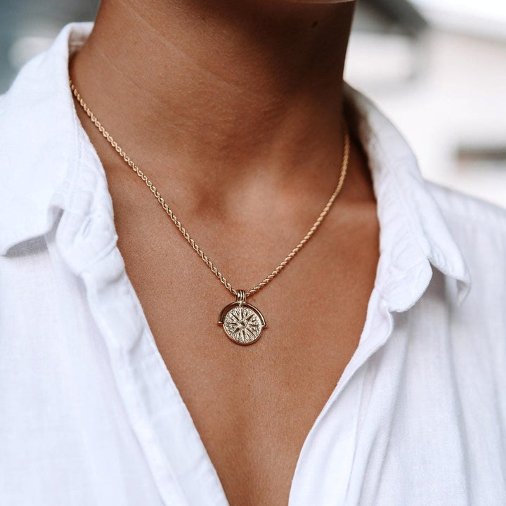 Sun Pendant Necklace in Silver or Gold