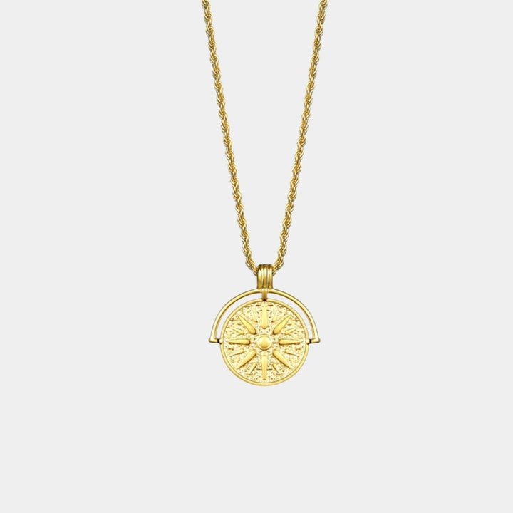 Sun Pendant Necklace in Silver or Gold