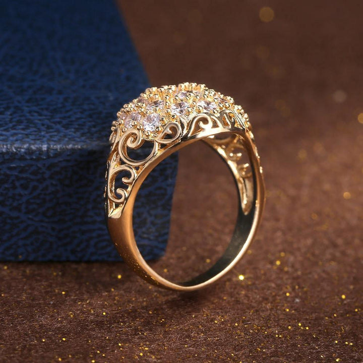 Vintage Gold Round Diamond Ring