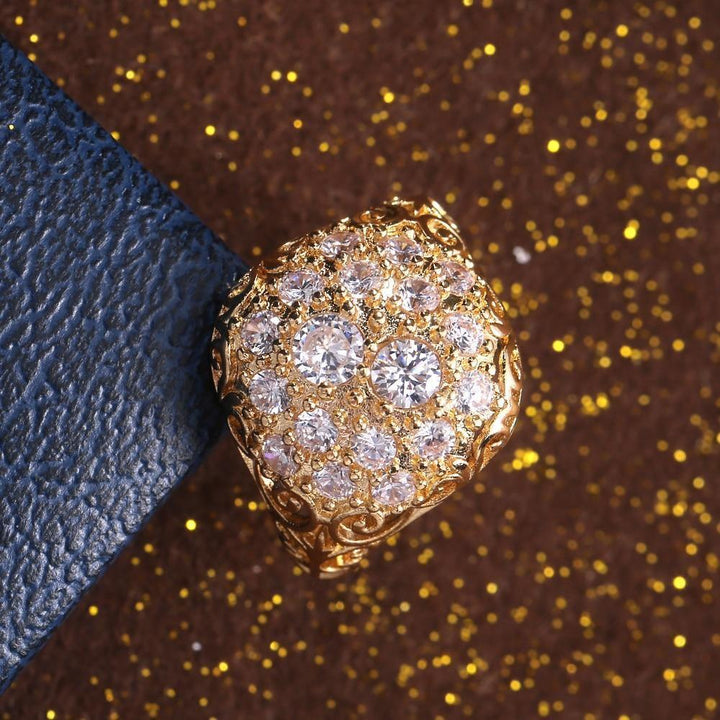 Vintage Gold Round Diamond Ring