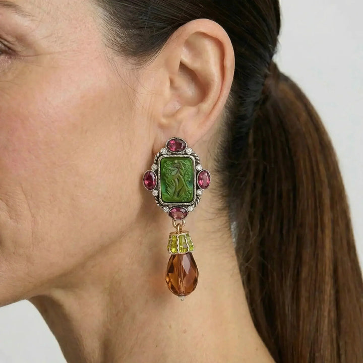 Heirloom Scarlet Drop Earrings