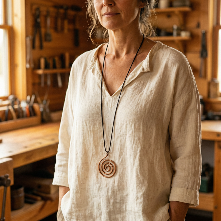 Mosaic Mesa Copper Necklace