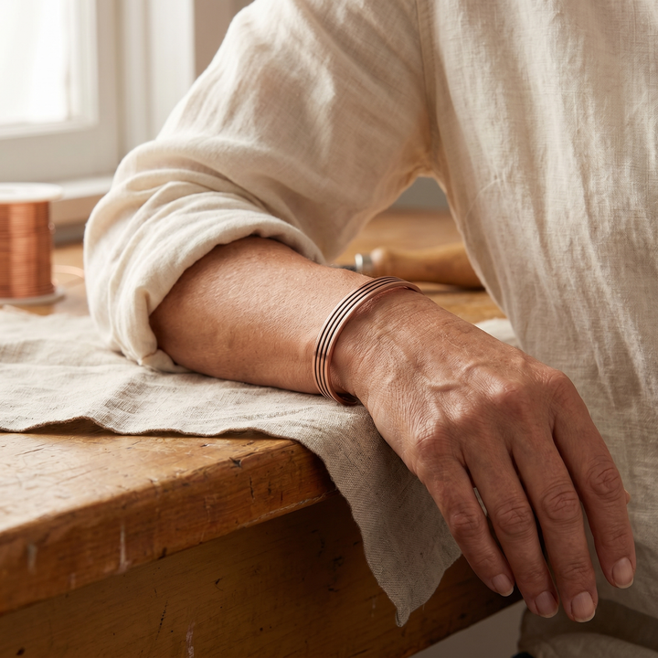 Sage Harmony Copper Bracelet