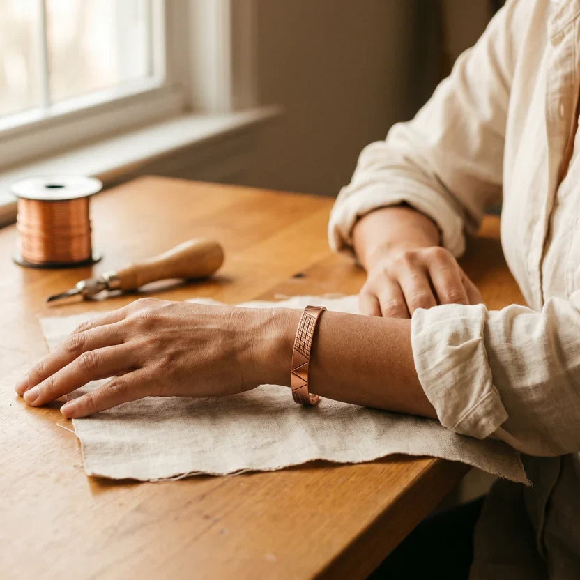Crest Radiance Copper Bracelet