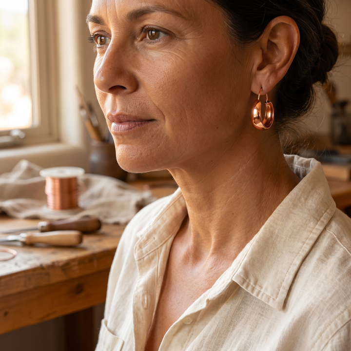 Auric Cascade Copper Earrings