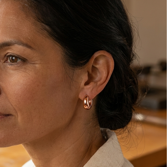 Linnet Copper Hoop Earrings