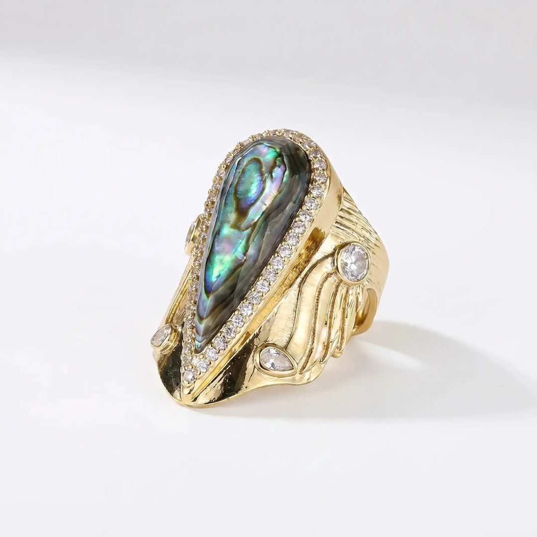Iconic Teardrop Halo Ring