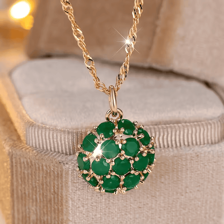 Celestial Bloom Emerald Necklace