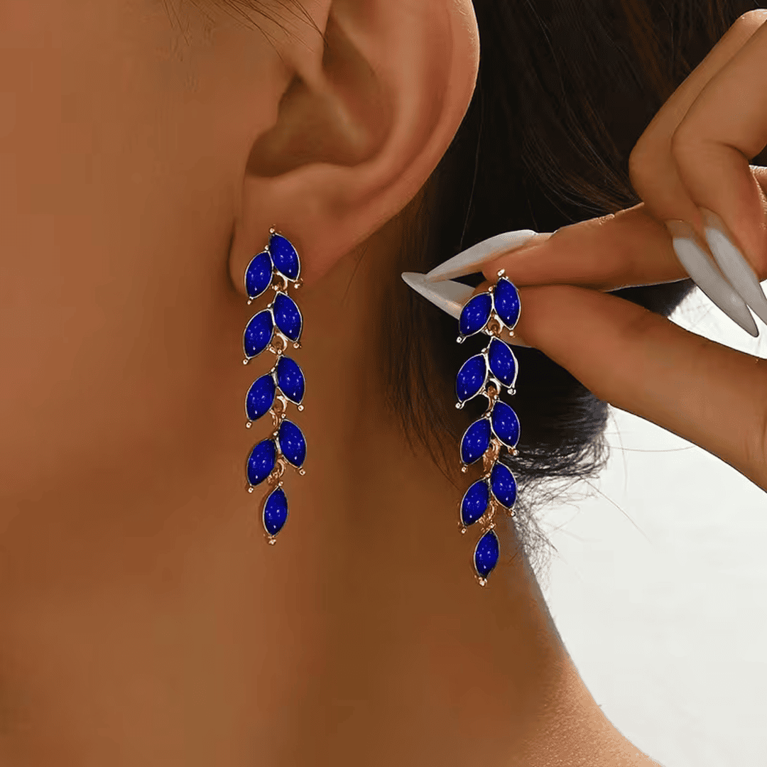 Leaf Cascade Drop Earrings