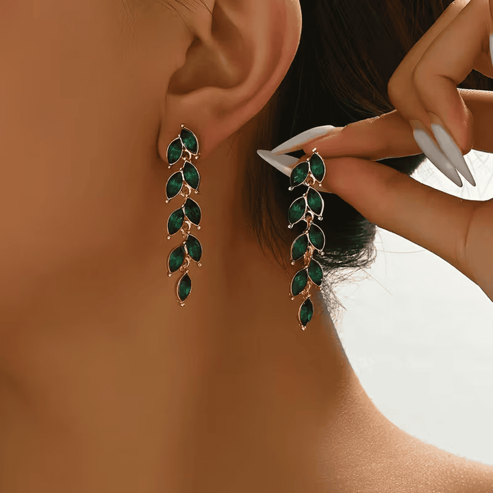 Leaf Cascade Drop Earrings