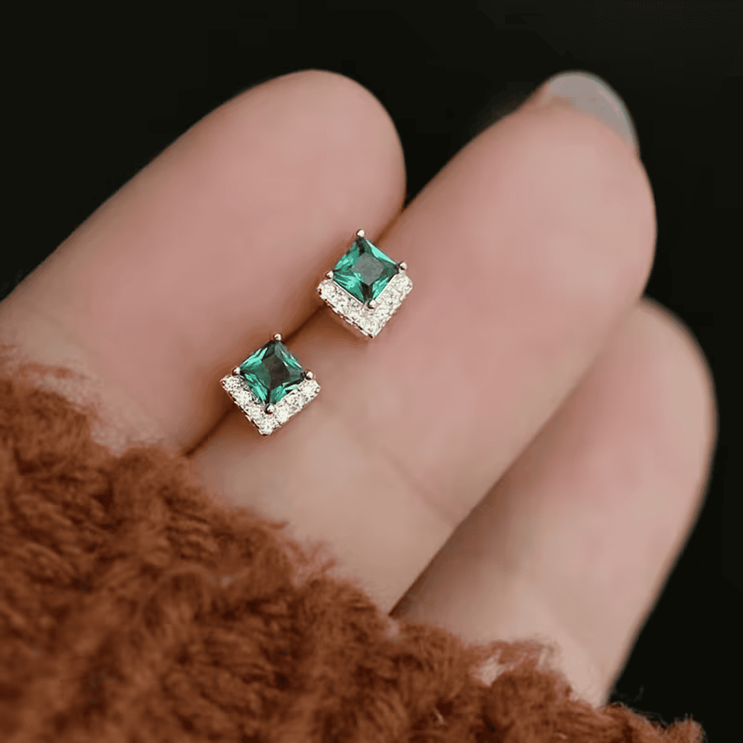 Elegant Prism Halo Earrings