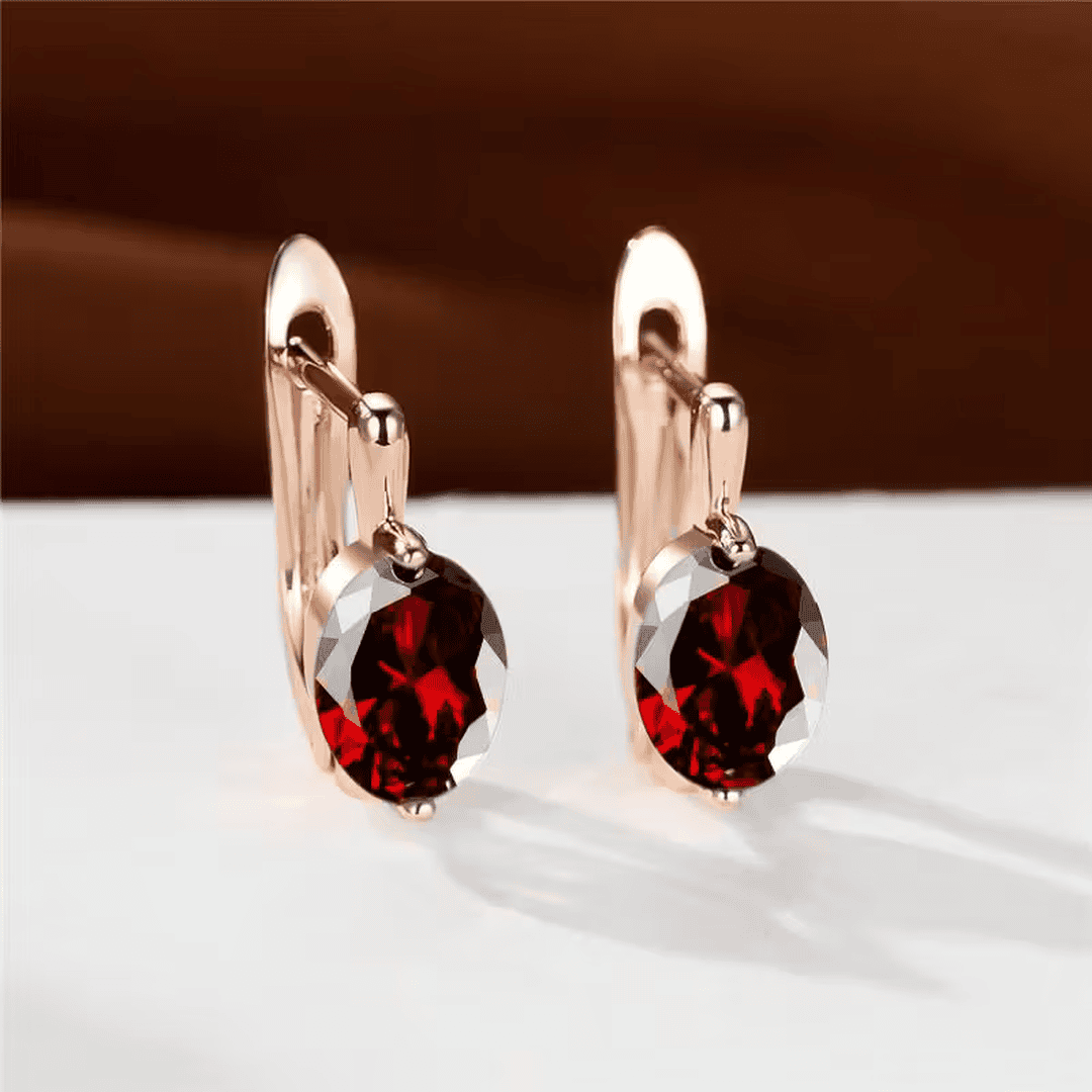 Oval Glow Dangle Earrings
