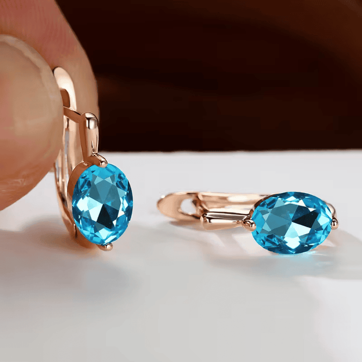 Oval Glow Dangle Earrings