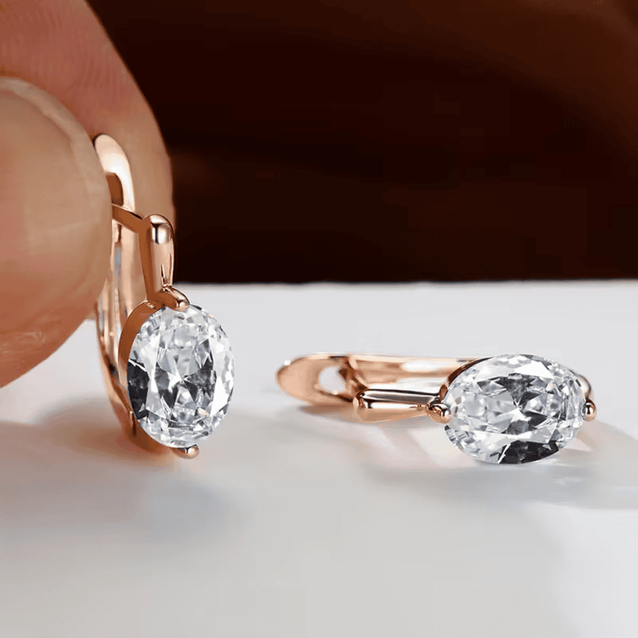 Oval Glow Dangle Earrings