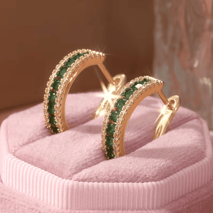 Elegant Emerald Glow Earrings