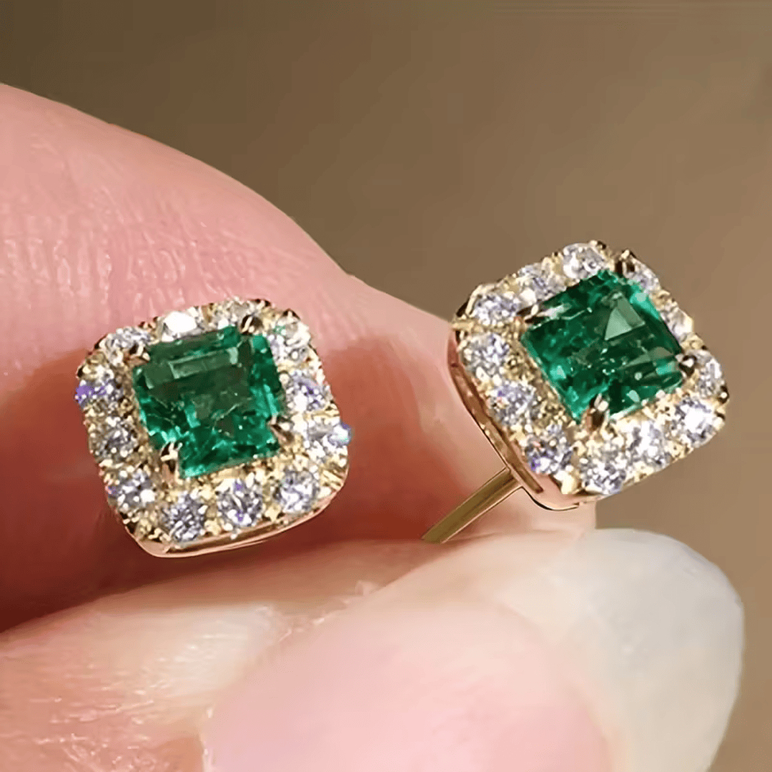 Regal Square Stud Earrings