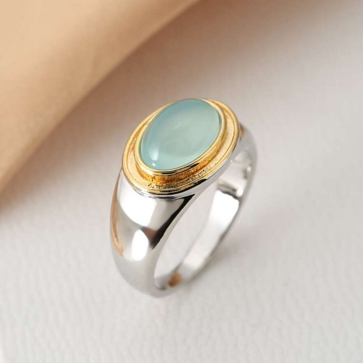 Modern Two Tone Green Ring