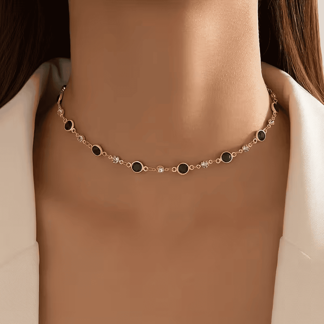 Verdant Emerald Station Necklace