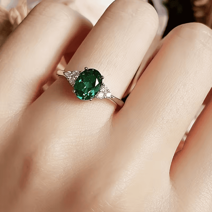 Emerald Crystal Promise Ring