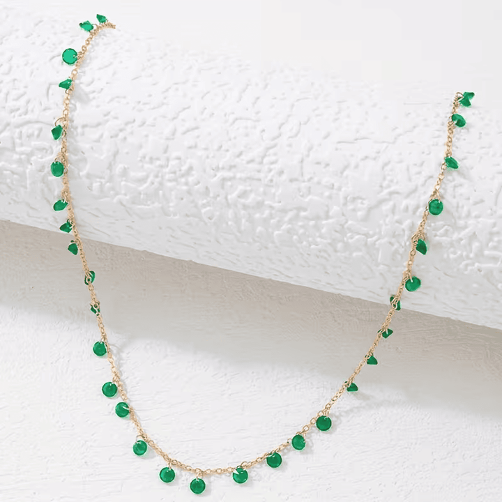 Handmade Emerald Droplet Necklace